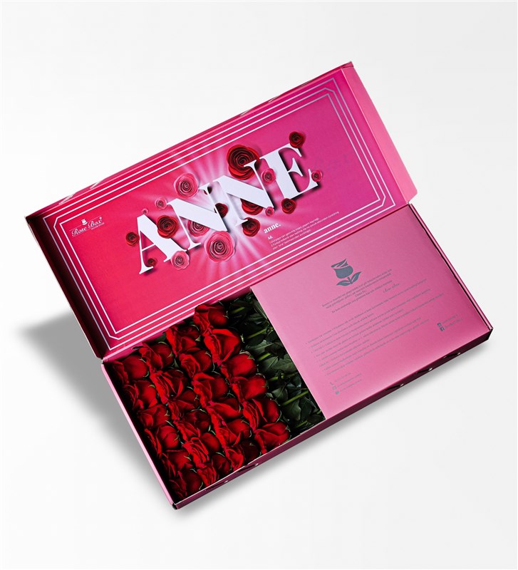Anne 24'Lü - Anneler Günü Pembe Kutuda 24 Kırmızı Gül