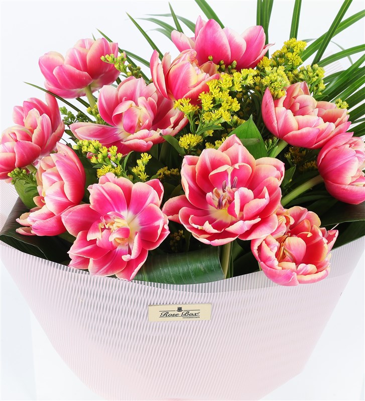 10 Adet Pembe Lale Buketi