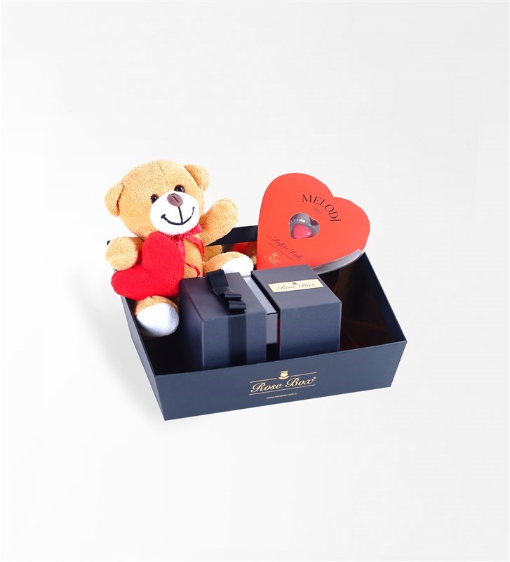 Heart To Heart Hediye Seti - 2 Adet Solmayan Gül