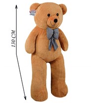 130 Cm Papyonlu Büyük&nbsp;Kahverengi Ayıcık