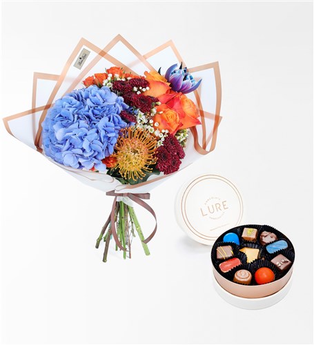 Wild Bloom Buket & Lure Chocolate By Swissôtel 10'lu