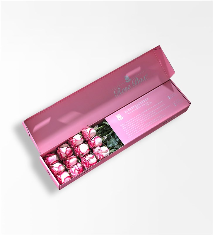 Romance - Pembe Kutuda 12 Adet Pembe Gül