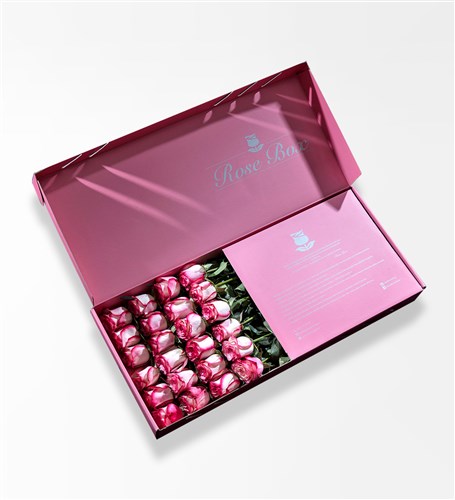 Romance - Pembe Kutuda 24 Adet Pembe Gül