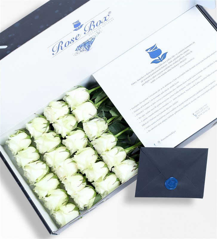 Sapphire Kutuda 24 Adet Beyaz Gül