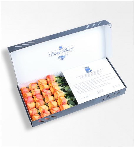 Sapphire Kutuda 24 Adet Turuncu Gül