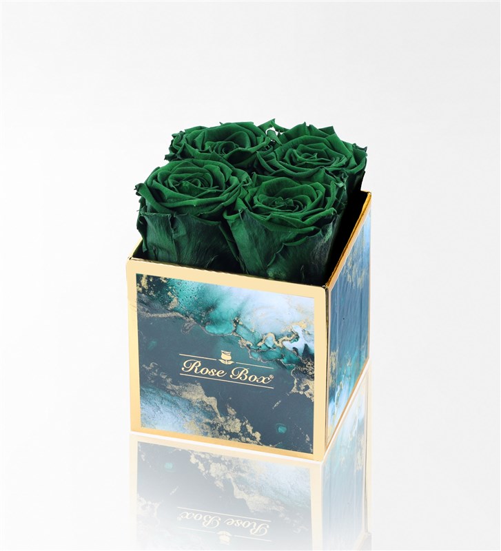 Emerald - 4'Lü Yeşil Solmayan Gül