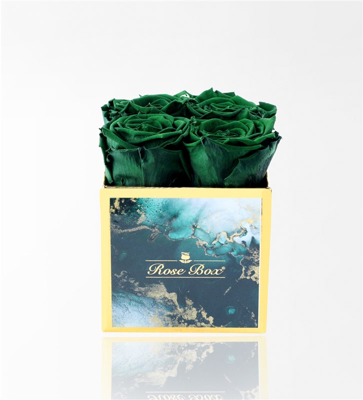 Emerald - 4'Lü Yeşil Solmayan Gül