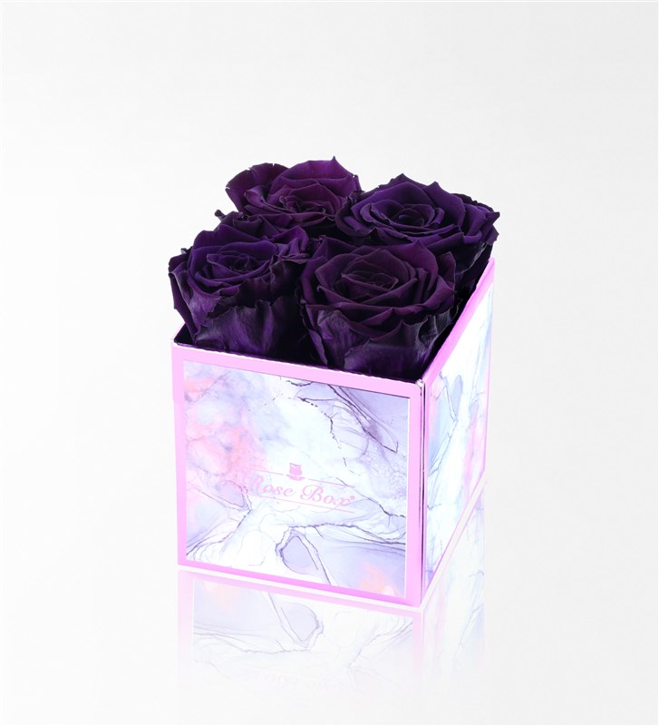 Rose Quartz - 4'Lü Mor Solmayan Gül