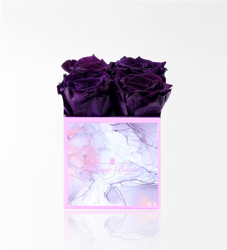 Rose Quartz - 4'Lü Mor Solmayan Gül
