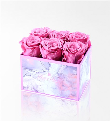 Rose Quartz - 6'Lı Pembe Solmayan Gül