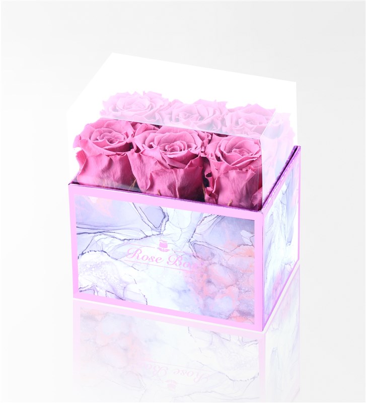 Rose Quartz - 6'Lı Pembe Solmayan Gül