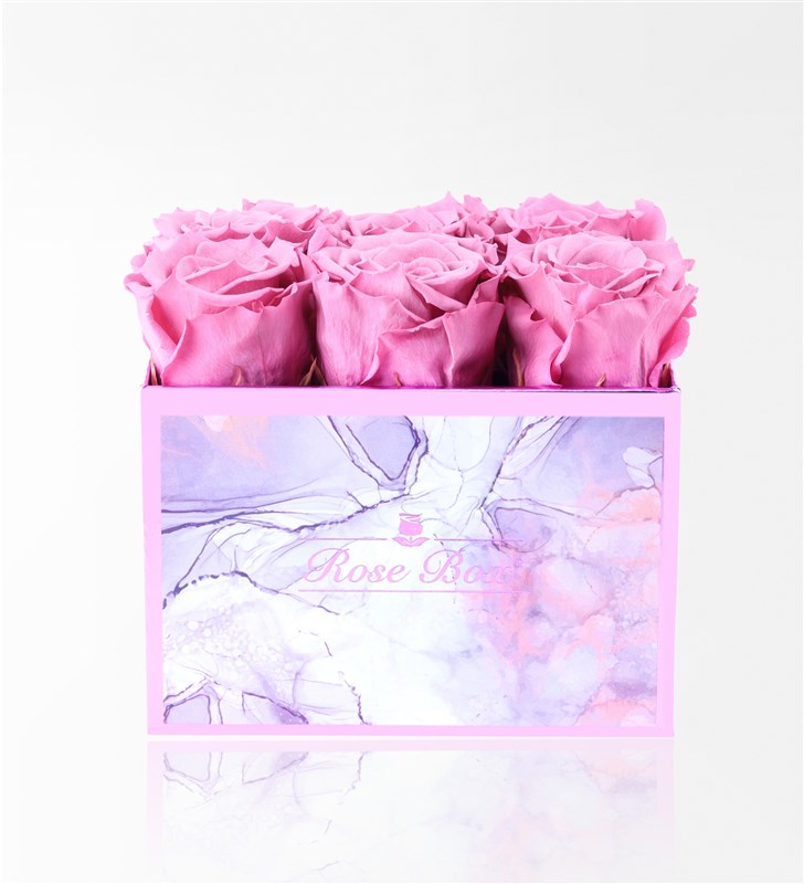 Rose Quartz - 6'Lı Pembe Solmayan Gül