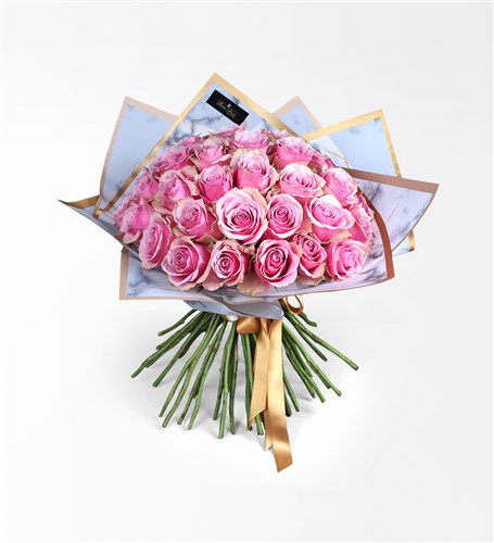 Marble - 50 Pembe Gül Buketi