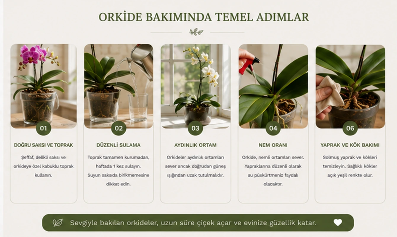 Beyaz ve pembe tonlarında saksı orkide çiçeği yakın çekim